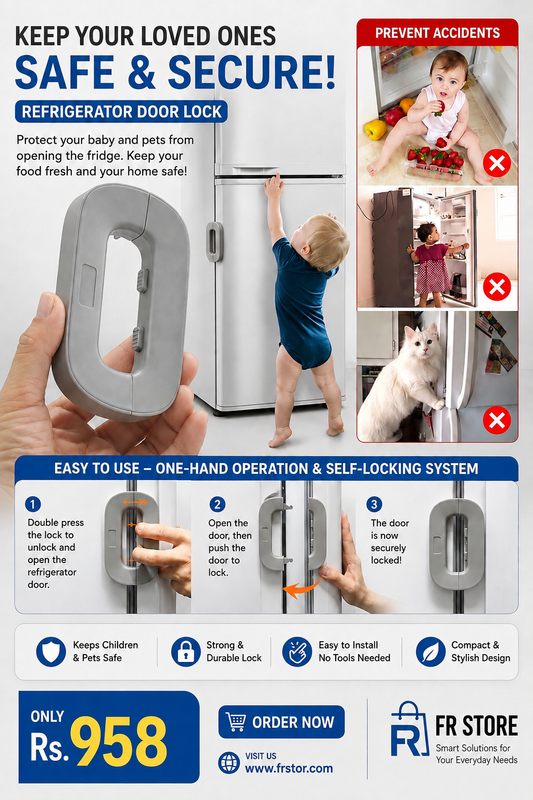 Child Safety Refrigerator Lock, Self Adhesive Freezer Door, Refrigerator Door,